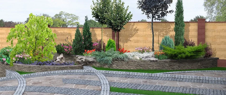 3D design rendering of a landscape project in Charlotte, NC.